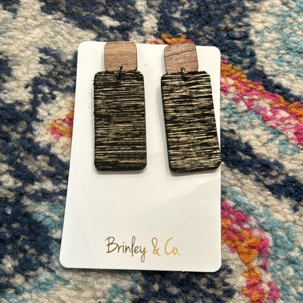 Brinley & Co. wood and foam earrings